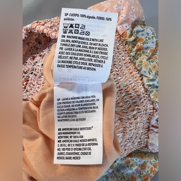 American Eagle Shorts Sz XS Multi Floral Smocked Waist Pull On Pockets Teen - Picture 7 of 9